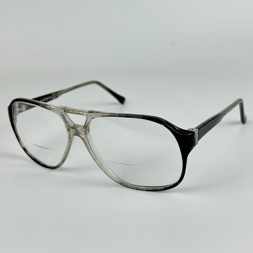 Looking Glass Unisex Eyeglasses Frame Black & Clear Plastic Full Rim 58-15-150mm